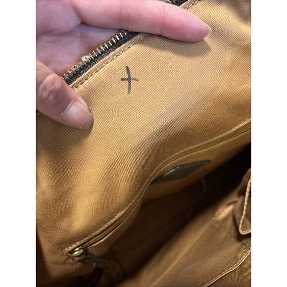 Fossil Tote Bag, Brown Leather Floral Multicolor Bag, Canvas Colorful - Picture 8 of 9